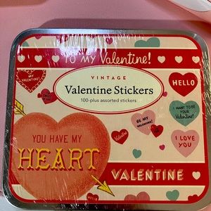 Vintage Valentines Stickers 100 plus assorted stickers